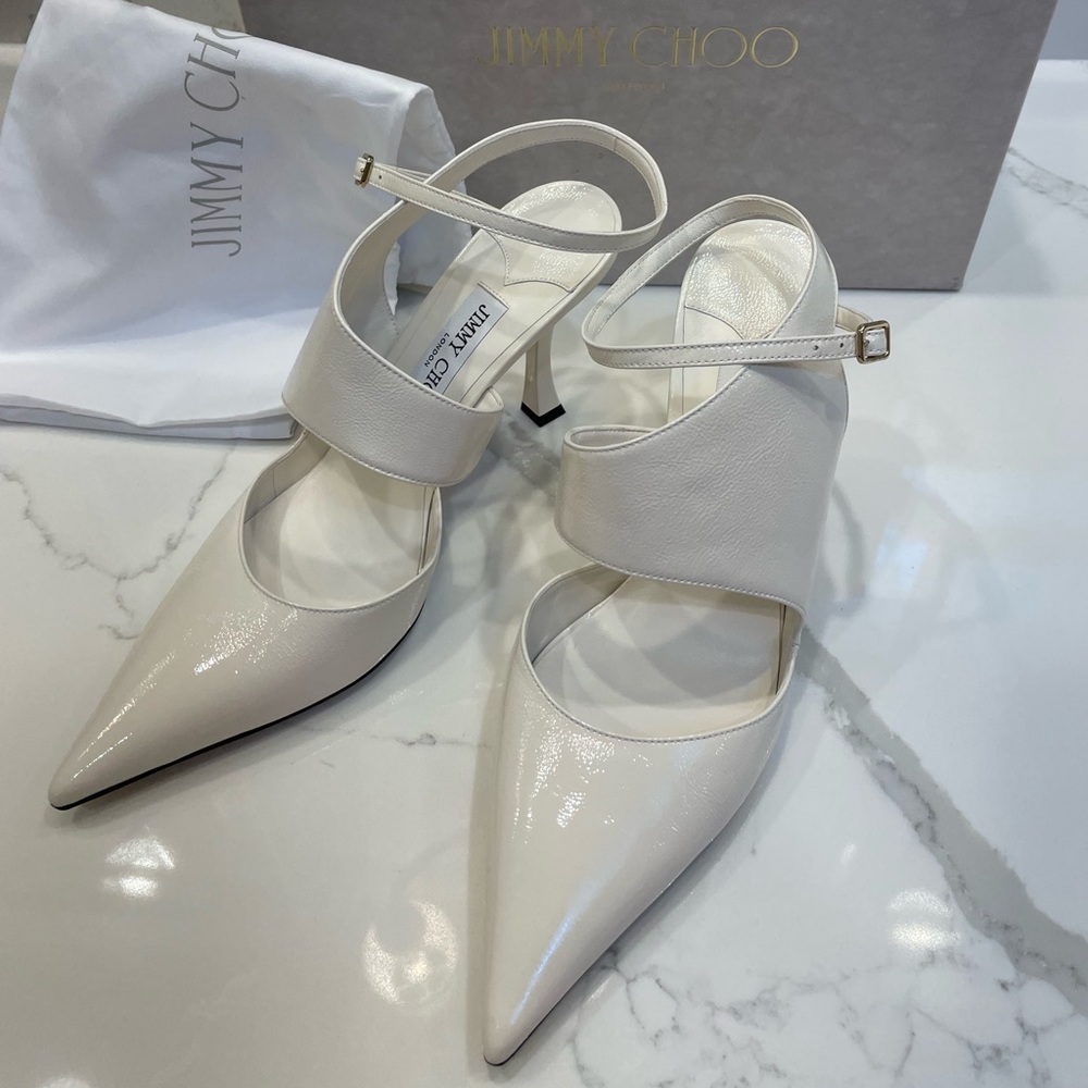 JIMMY CHOO Traci 90mm Cutout Leather Pumps 9.B/39 EU $850